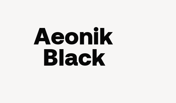 Aeonik Black Font