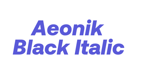 Aeonik Black Italic Font Download