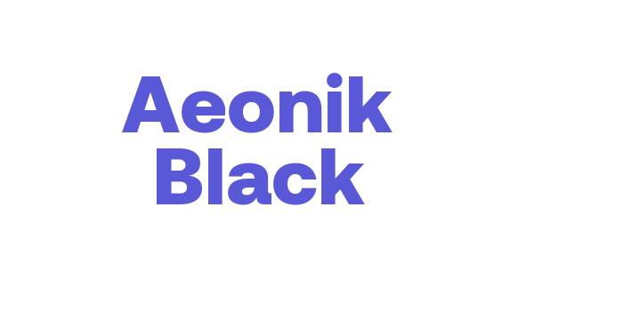 Aeonik Black Font Download