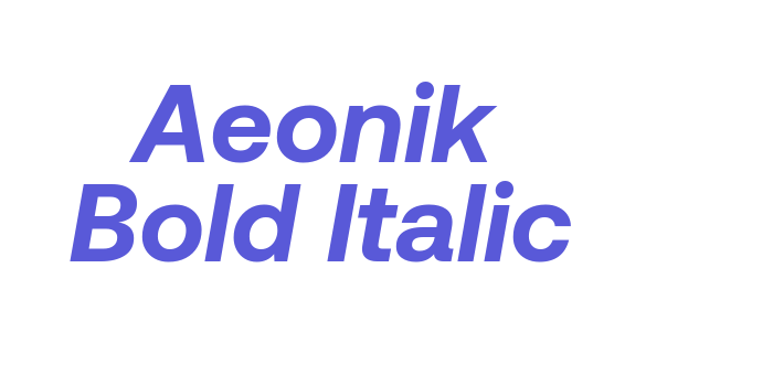 Aeonik Bold Italic Font