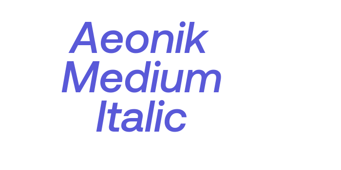 Aeonik Medium Italic Font Download