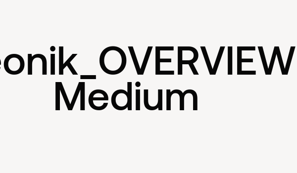 Aeonik_OVERVIEW Medium Font