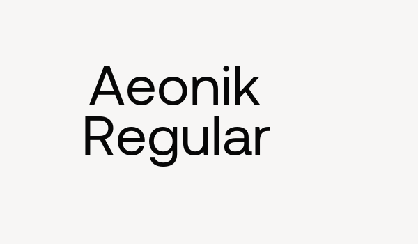 Aeonik Regular Font