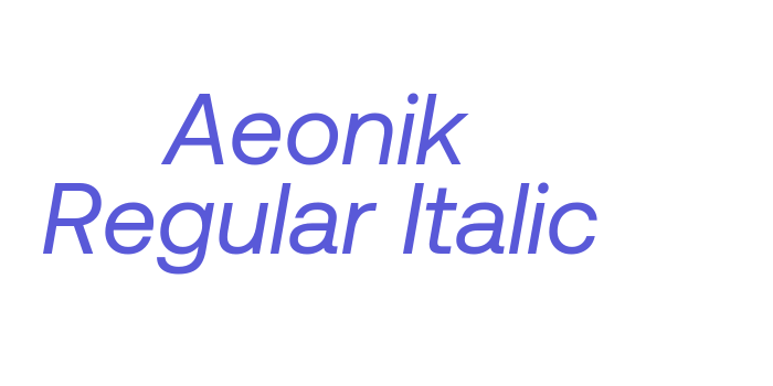 Aeonik Regular Italic Font Download