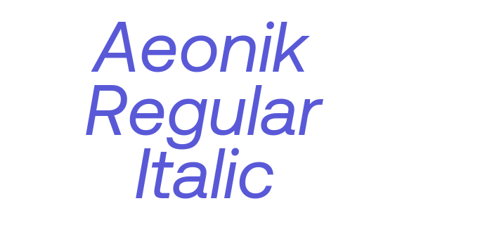 Aeonik Regular Italic Font