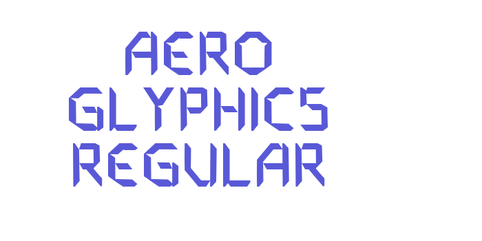 Aero Glyphics Regular Font Download