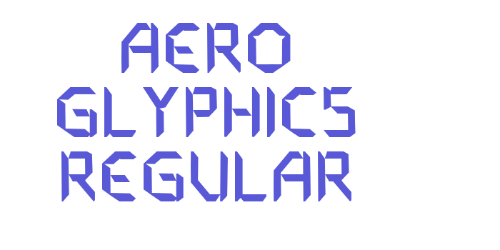 Aero Glyphics Regular Font