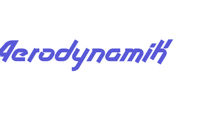 Aerodynamik Font