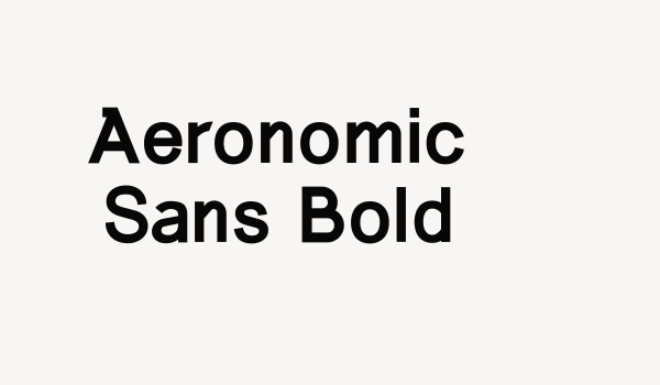 Aeronomic Sans Bold Font