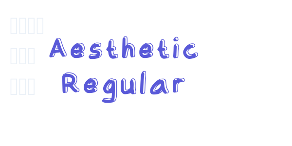 Aesthetic Regular font free