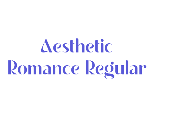 Aesthetic Romance Regular Font