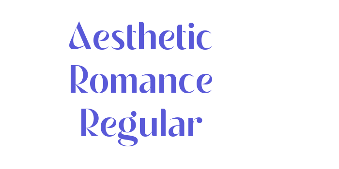 Aesthetic Romance Regular Font