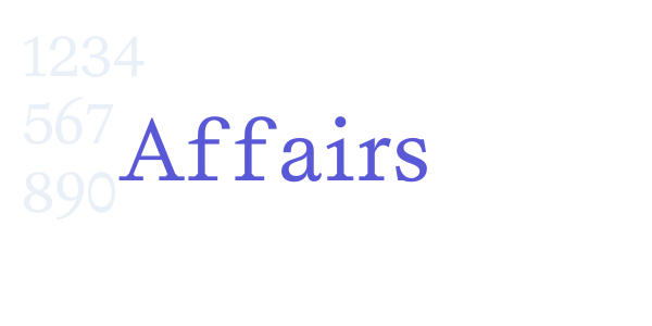 Affairs font free