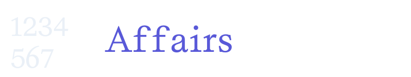 Affairs-related font