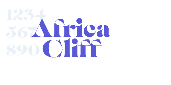 Africa Cliff font free