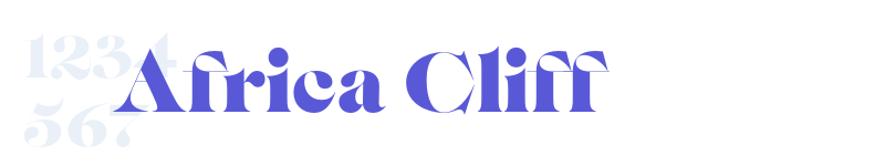 Africa Cliff-related font