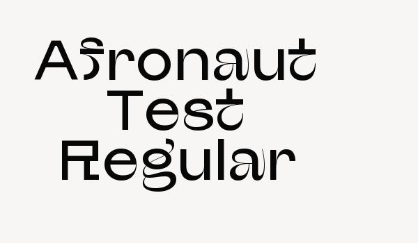 Afronaut Test Regular Font