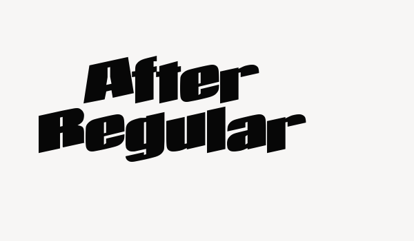 After Regular Font