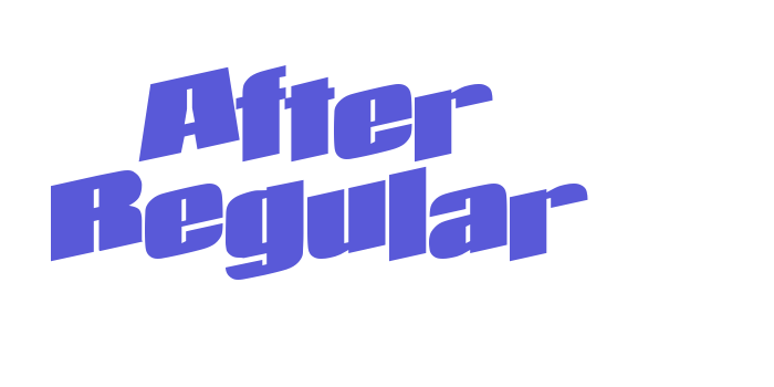 After Regular Font