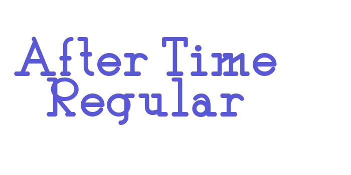 After Time Regular Font Download