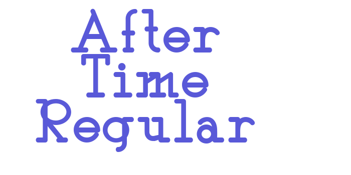 After Time Regular Font