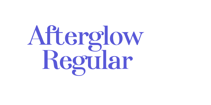 Afterglow Regular Font Download