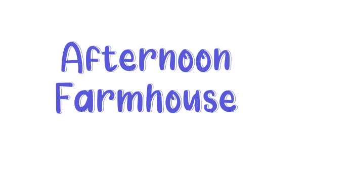 Afternoon Farmhouse Font Download