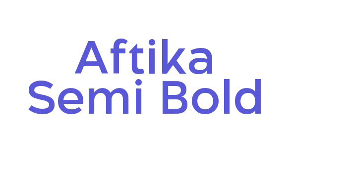 Aftika Semi Bold Font Download