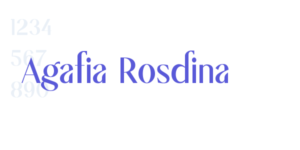 Agafia Rosdina font free