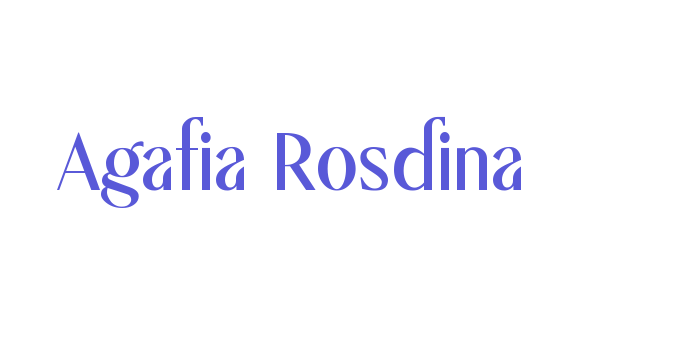 Agafia Rosdina Font Download