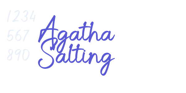 Agatha Salting font free