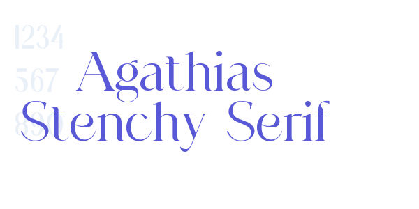 Agathias Stenchy Serif font free