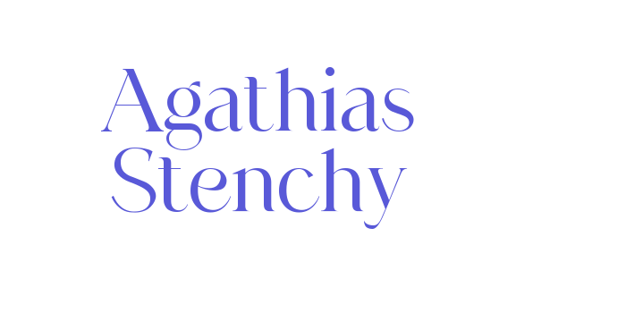 Agathias Stenchy Font