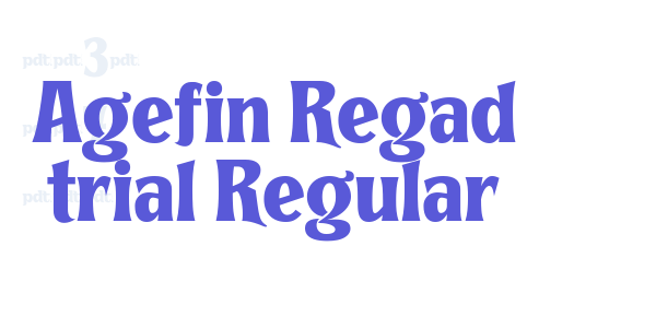 Agefin Regad trial Regular font free