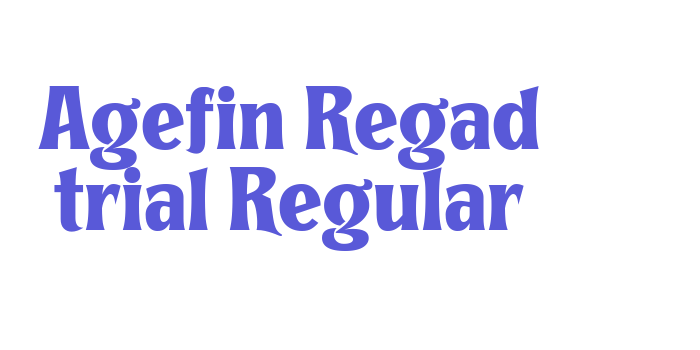 Agefin Regad trial Regular Font Download