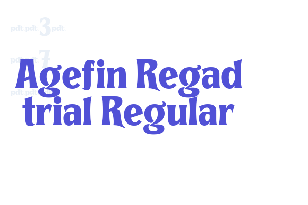 Agefin Regad trial Regular