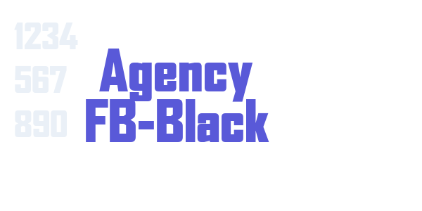 Agency FB-Black font free