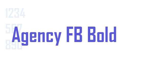 Agency FB Bold font free