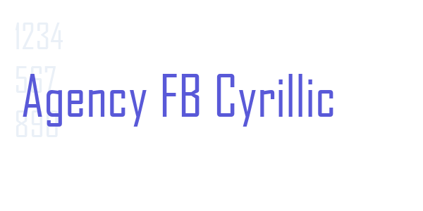 Agency FB Cyrillic font free