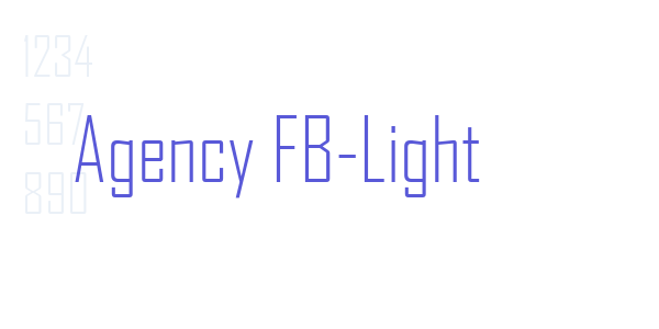 Agency FB-Light font free