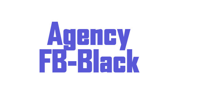 Agency FB-Black Font