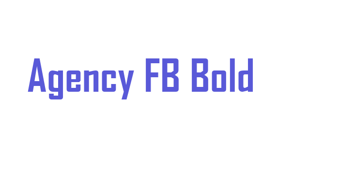 Agency FB Bold Font Download