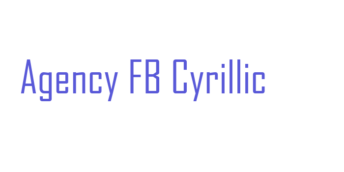 Agency FB Cyrillic Font Download