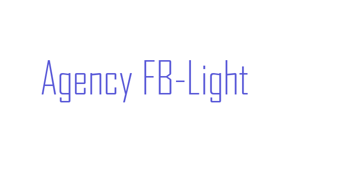 Agency FB-Light Font Download