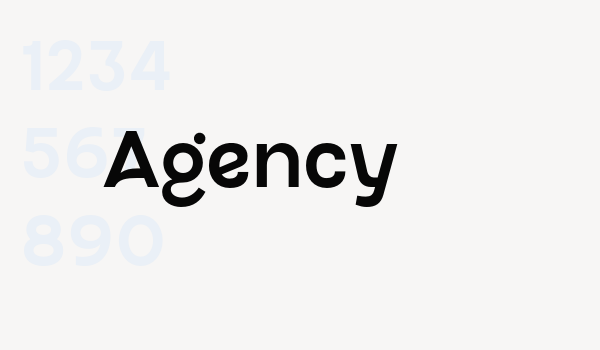 Agency Font