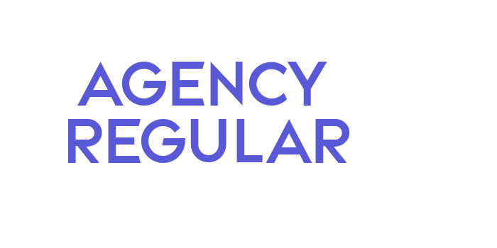 Agency Regular Font Download