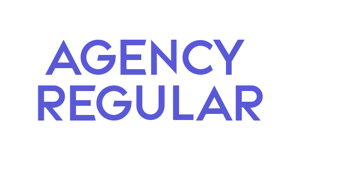 Agency Regular Font