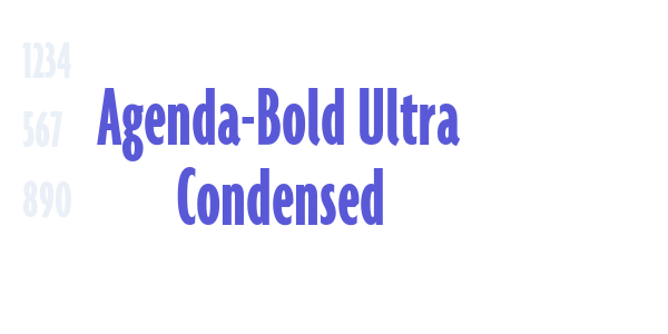 Agenda-Bold Ultra Condensed font free