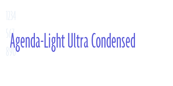 Agenda-Light Ultra Condensed font free