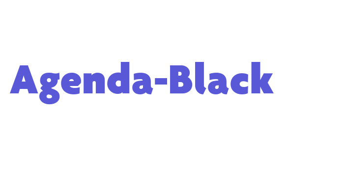 Agenda-Black Font Download